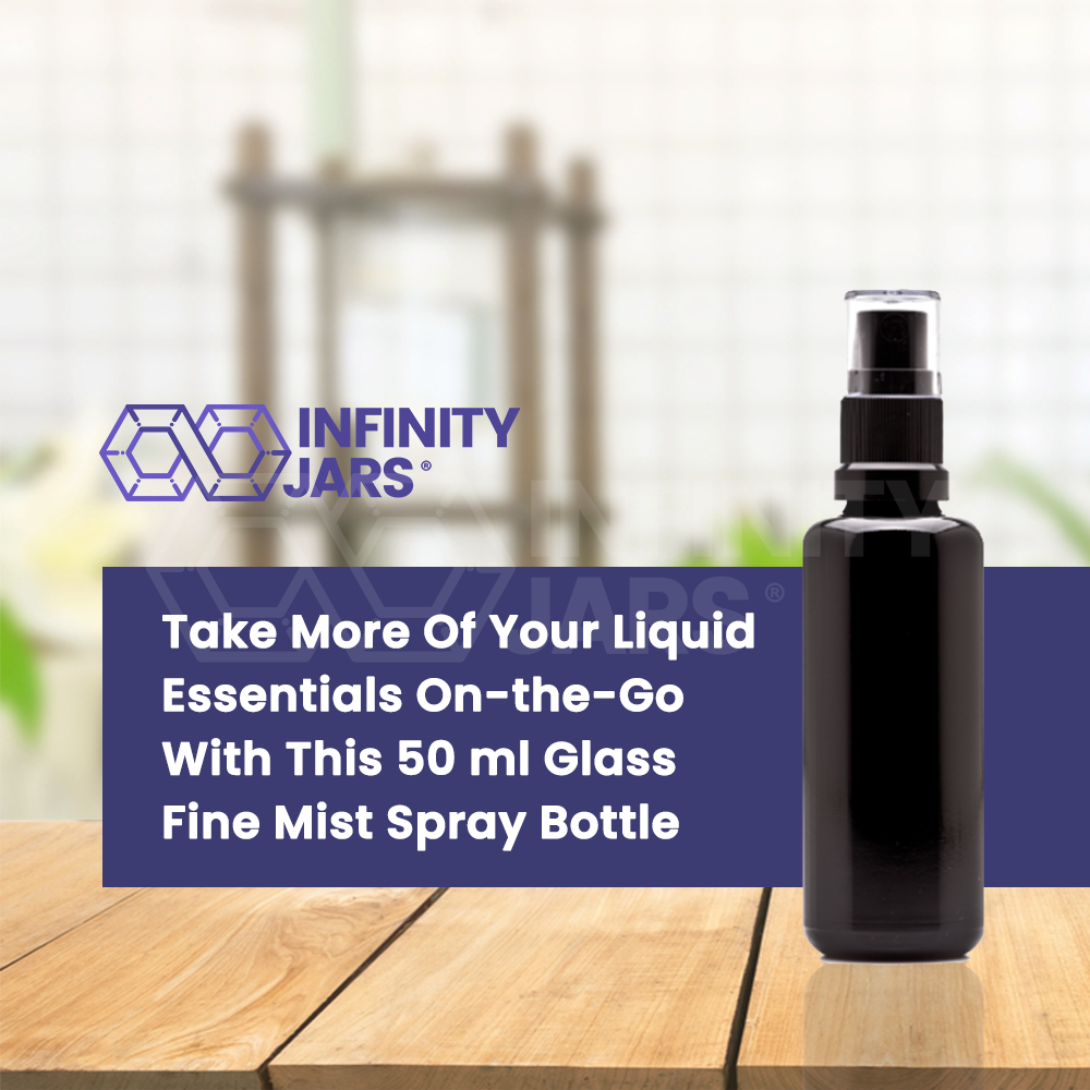 50 ML Glass Fine Mist Spray Bottle