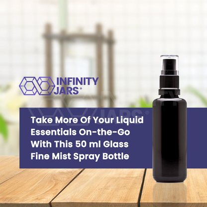 50 ML Glass Fine Mist Spray Bottle