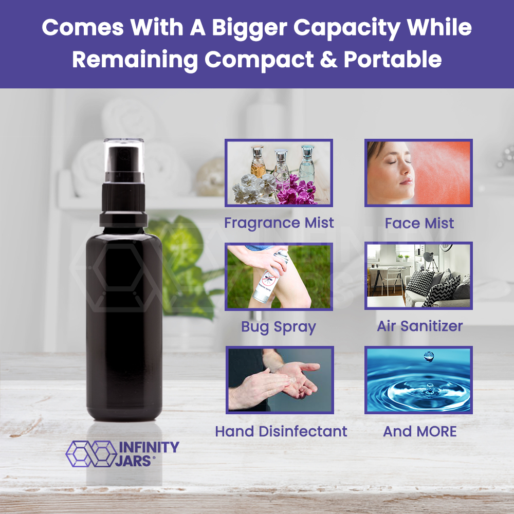 50 ML Glass Fine Mist Spray Bottle