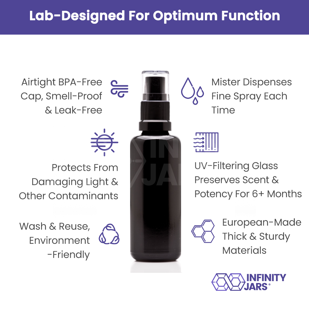 50 ML Glass Fine Mist Spray Bottle