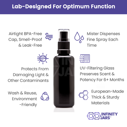 50 ML Glass Fine Mist Spray Bottle