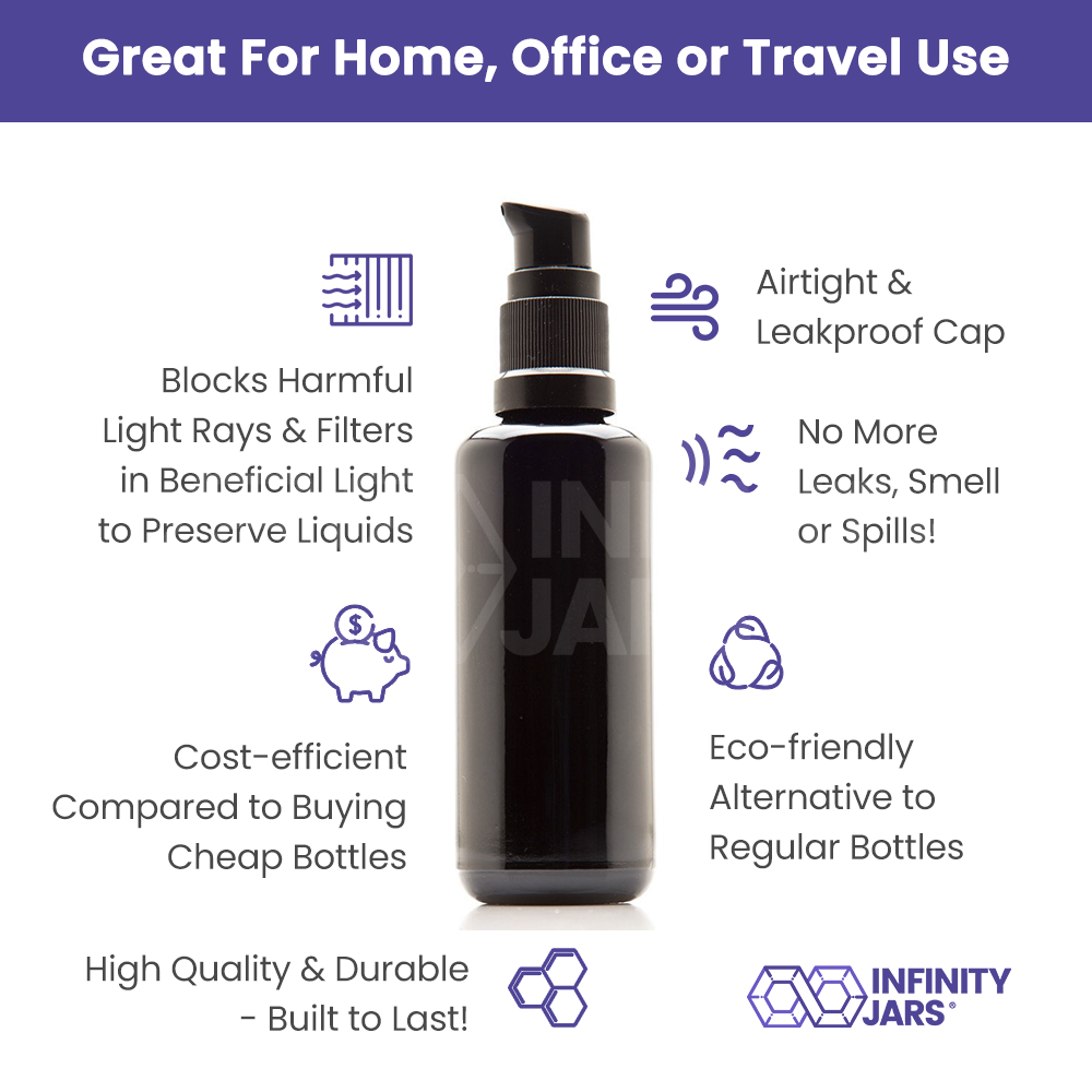 50 ML Glass Push Pump Bottle