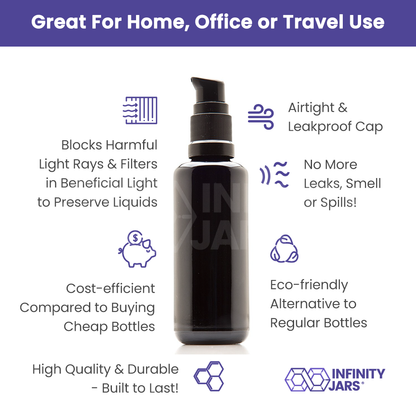 50 ML Glass Push Pump Bottle