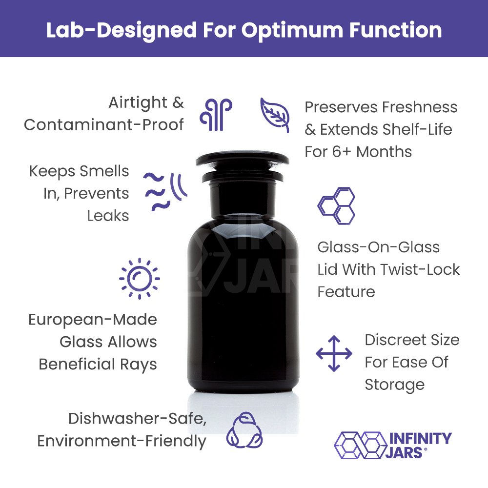50 ML Glass-on-Glass Apothecary Jar