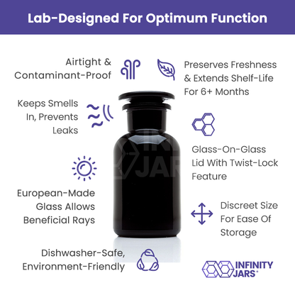 50 ML Glass-on-Glass Apothecary Jar