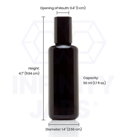 50 ML Glass Roller Applicator Bottle