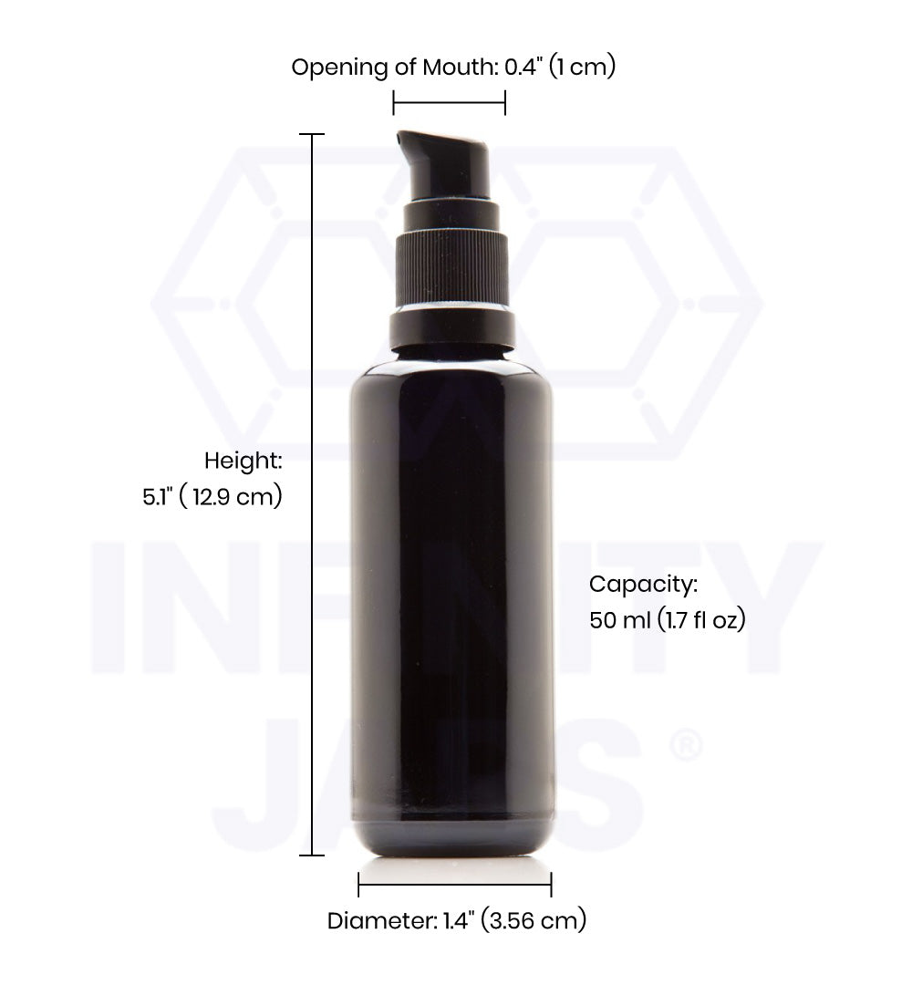 50 ML Glass Push Pump Bottle