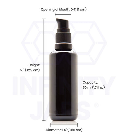 50 ML Glass Push Pump Bottle