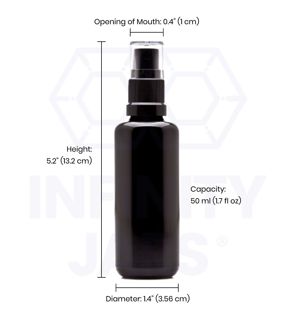 50 ML Glass Fine Mist Spray Bottle
