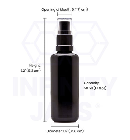 50 ML Glass Fine Mist Spray Bottle