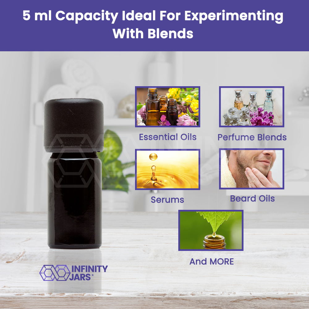 5 ML Glass Essential Oil Bottle with Euro Dropper Cap