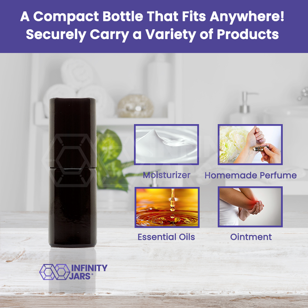 5 ML Glass Roller Applicator Bottle