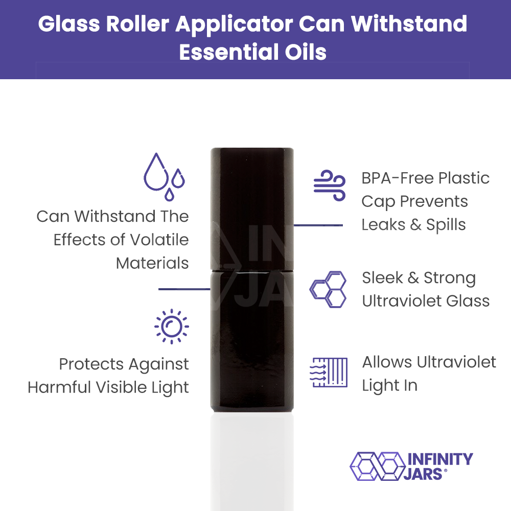 5 ML Glass Roller Applicator Bottle