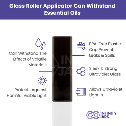 5 ML Glass Roller Applicator Bottle