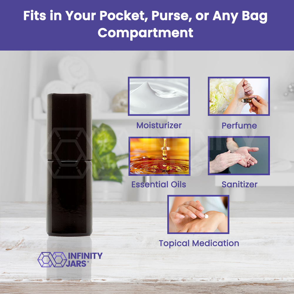 5 ML Stainless Steel Roller Applicator Bottle