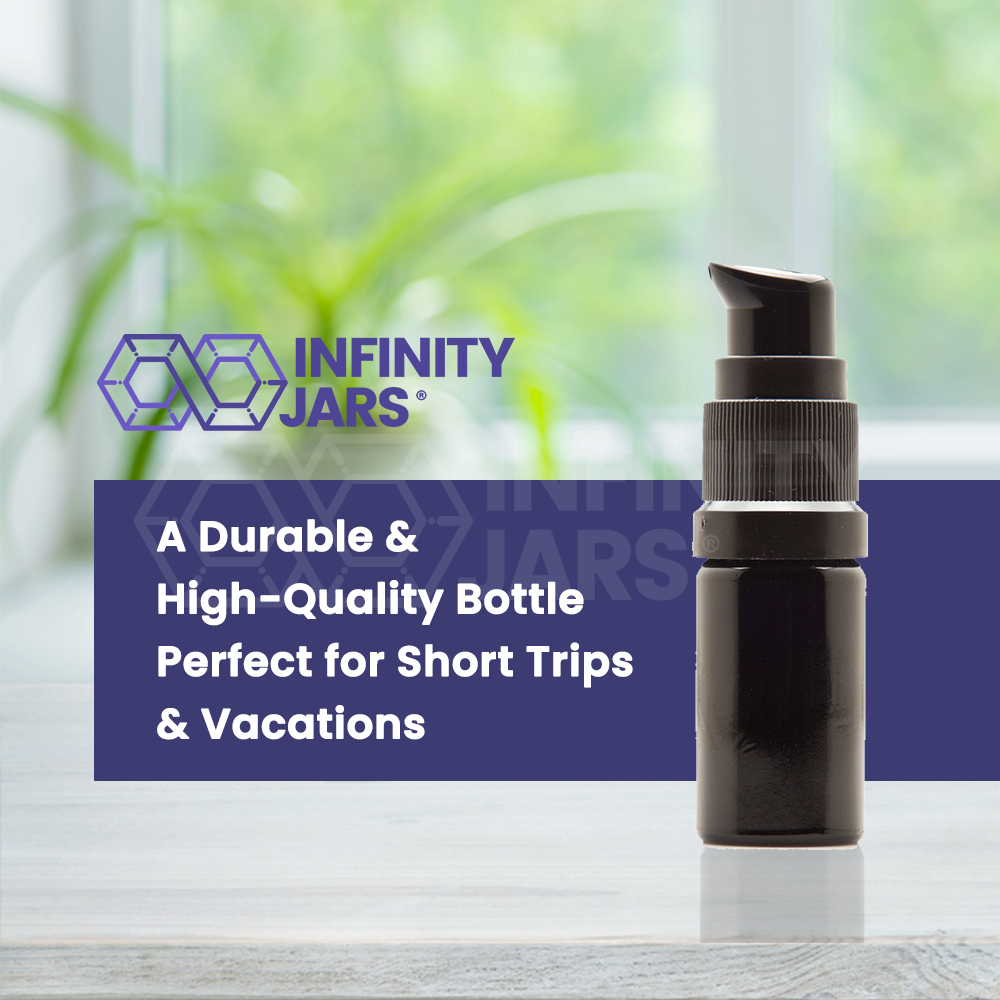 5 ML Glass Push Pump Bottle