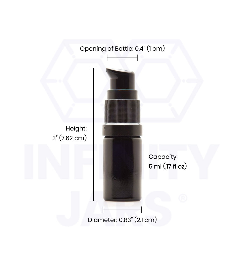 5 ML Glass Push Pump Bottle