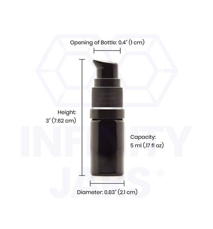 5 ML Glass Push Pump Bottle