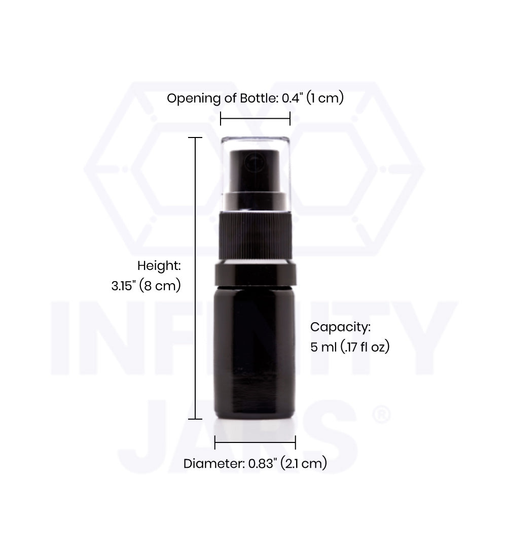 5 ML Glass Fine Mist Spray Bottle