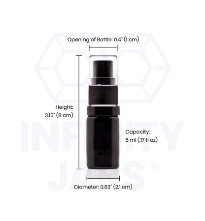 5 ML Glass Fine Mist Spray Bottle