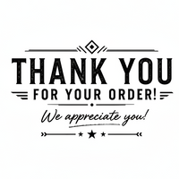 Thank You Package Label (Bold) Thermal Sticker