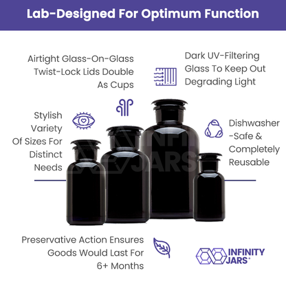 The Complete Apothecary Collection - 4 All-Glass Jars