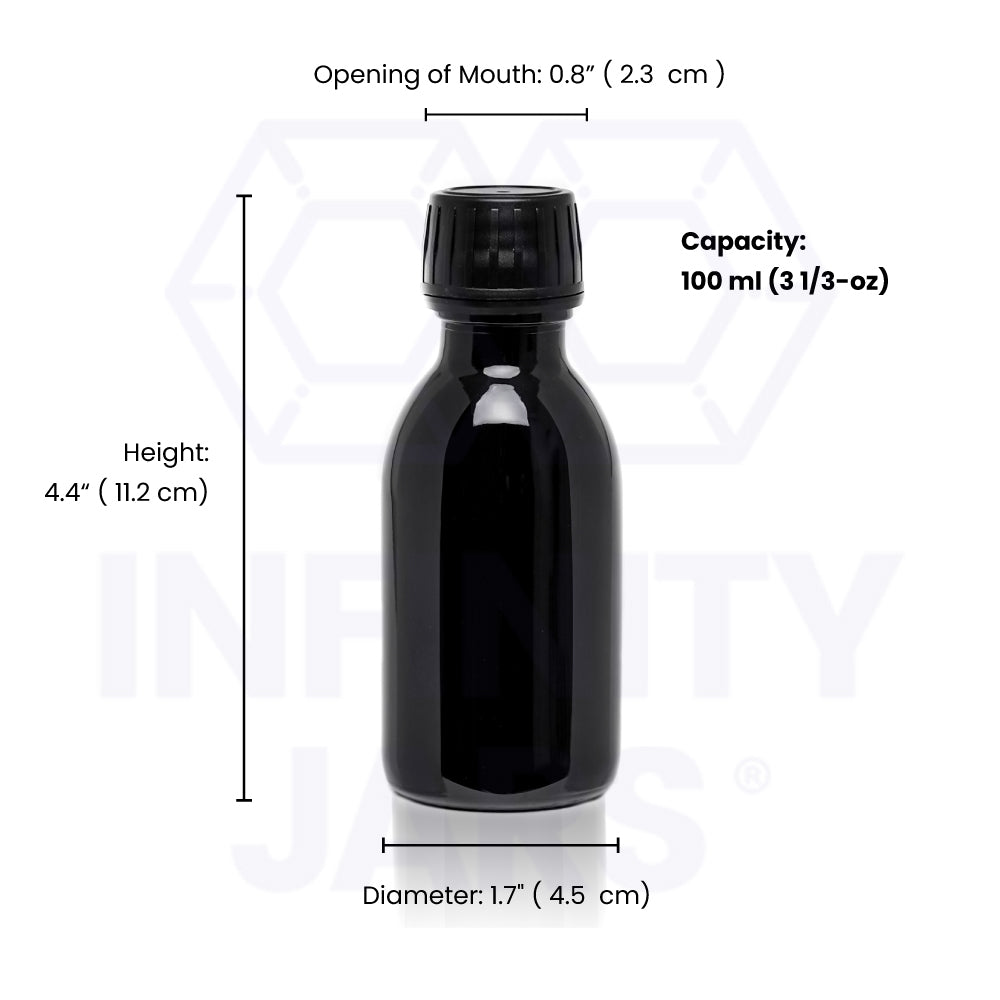 100 ML Round Glass Bottle