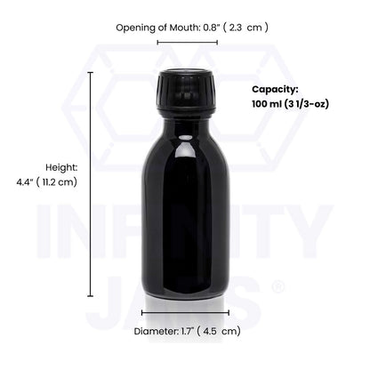 100 ML Round Glass Bottle