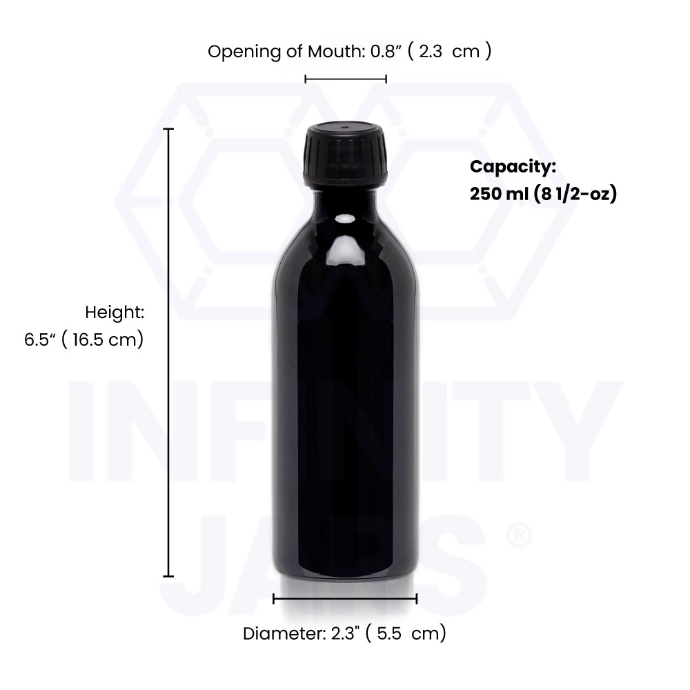 250 ML Round Glass Bottle