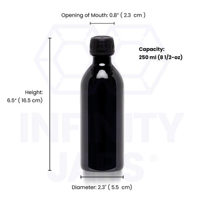 250 ML Round Glass Bottle