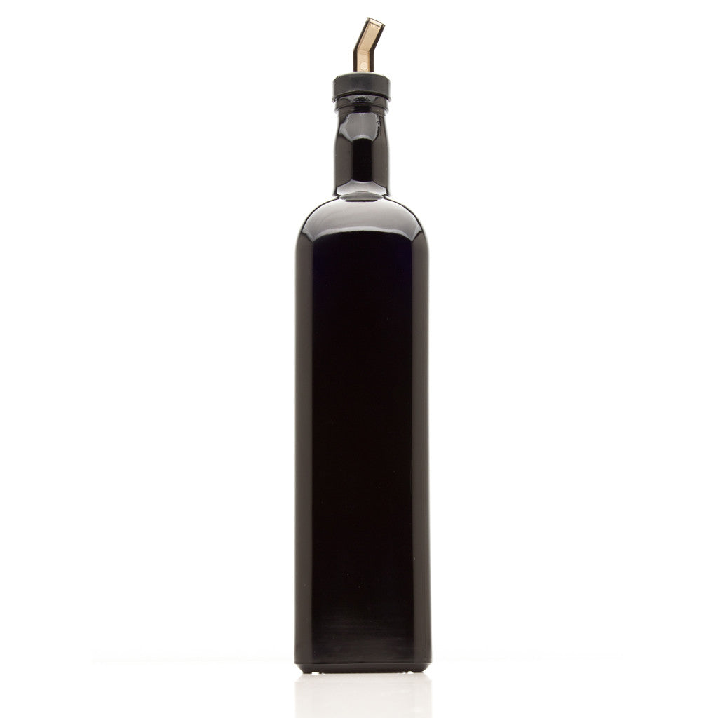 1 L Square Glass Bottle with Oil Spout