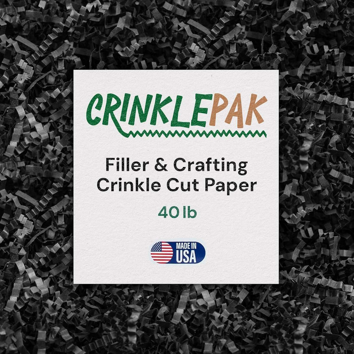 Black crinkle paper, 40 lb