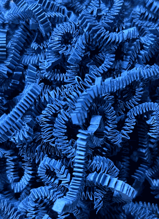 Blue crinkle paper color and texture