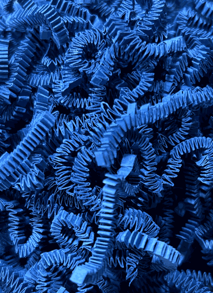 Blue crinkle paper color and texture