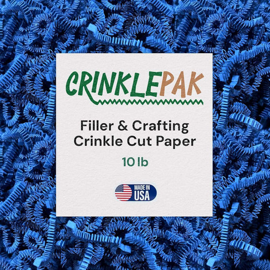 Blue crinkle paper, 10 lb