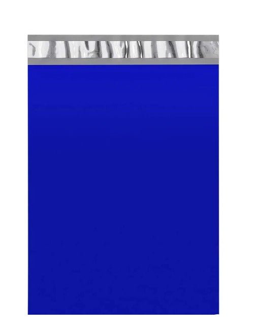 Blue 6 by 9 inch poly mailers