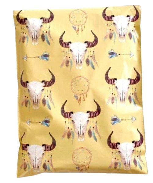 Boho bull western 10 by 13 inch poly mailers