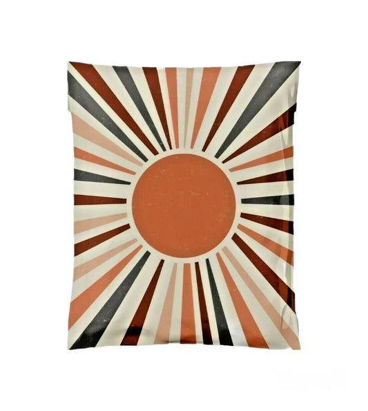 Boho sun 10 by 13 inch poly mailers