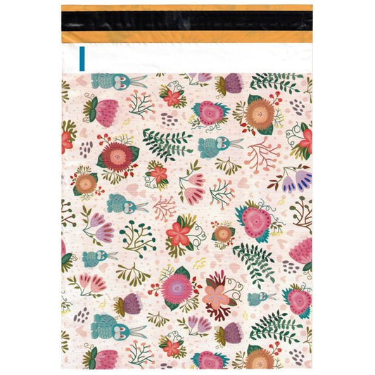 Bunny-print 10 by 13 inch poly mailers