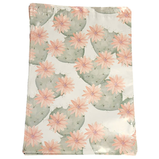 Cactus blossom 10 by 13 inch poly mailers