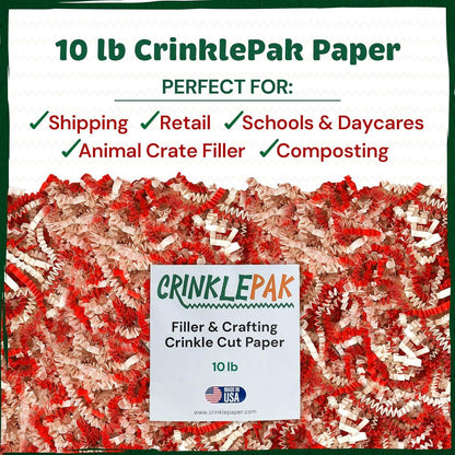 Candy cane crinkle paper filler