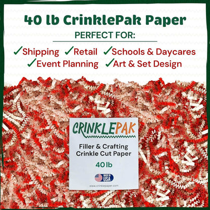Candy cane crinkle paper filler detail