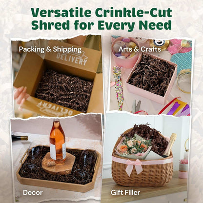 Chocolate crinkle paper used as package filler
