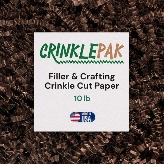 Chocolate-brown crinkle paper, 10 lb