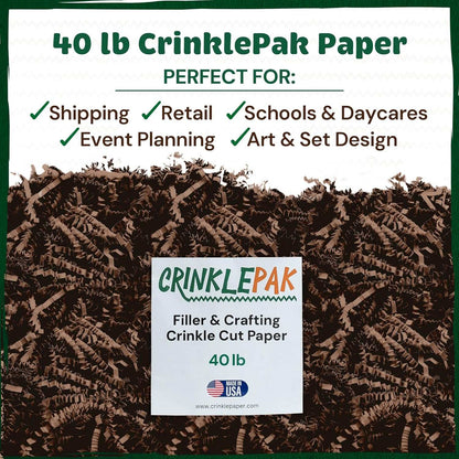 Chocolate crinkle paper filler detail