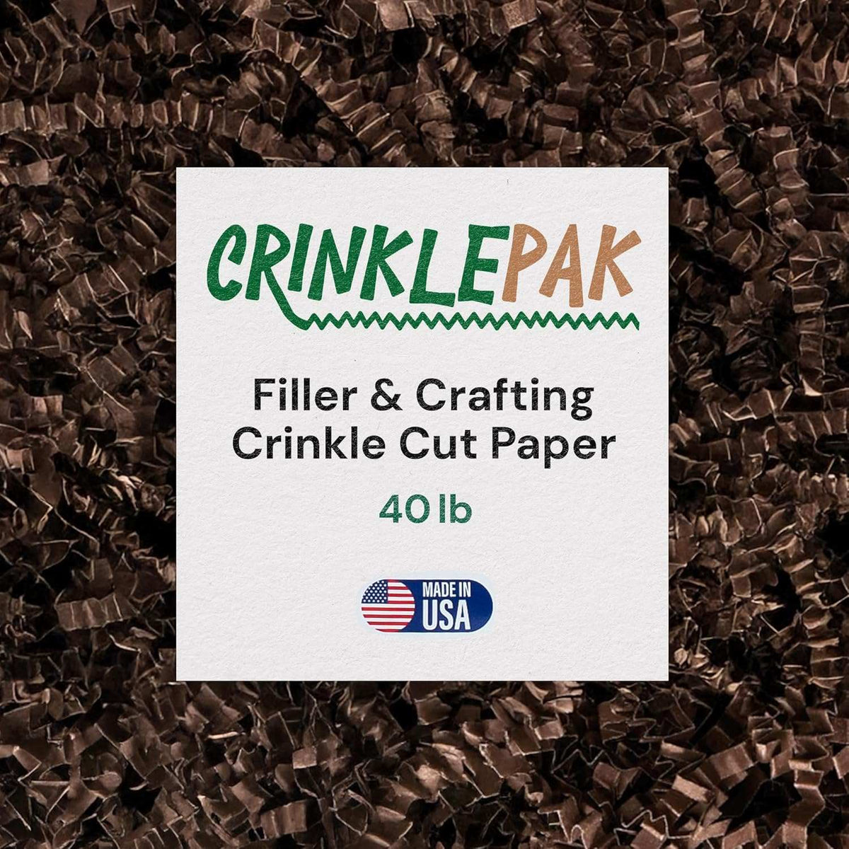 Chocolate crinkle paper, 40 lb