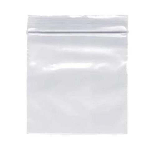 Clear 6 by 6 inch reclosable zip-top bags
