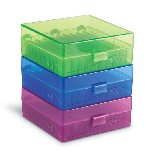 100-Well Microtube Storage Box — Green
