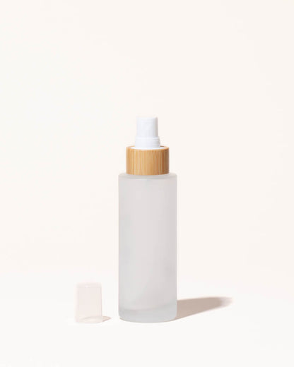 100 mL frosted glass and bamboo spray bottles – product view 1