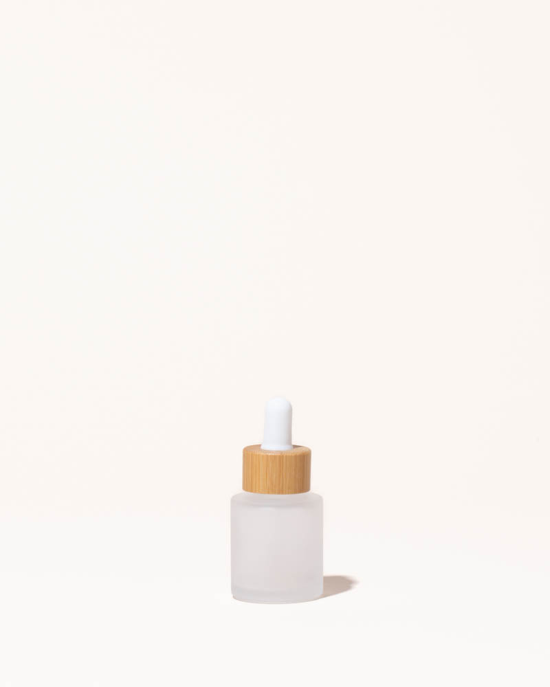 20 mL Frosted Glass & Bamboo Dropper Bottles – product view 1